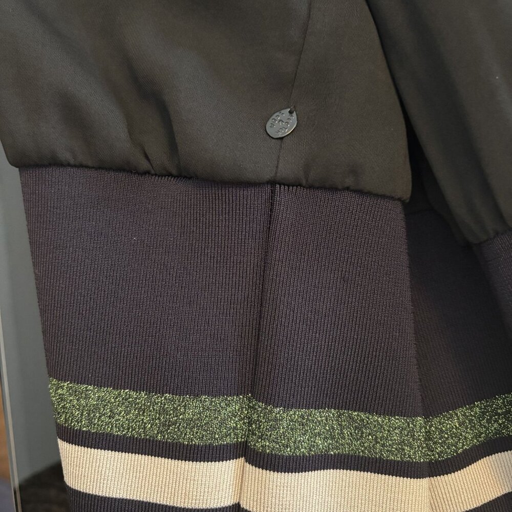Scotch & Soda Maison Scotch Black Long Sleeve Top With Glitter Accents On Cuffs - Picture 11 of 13
